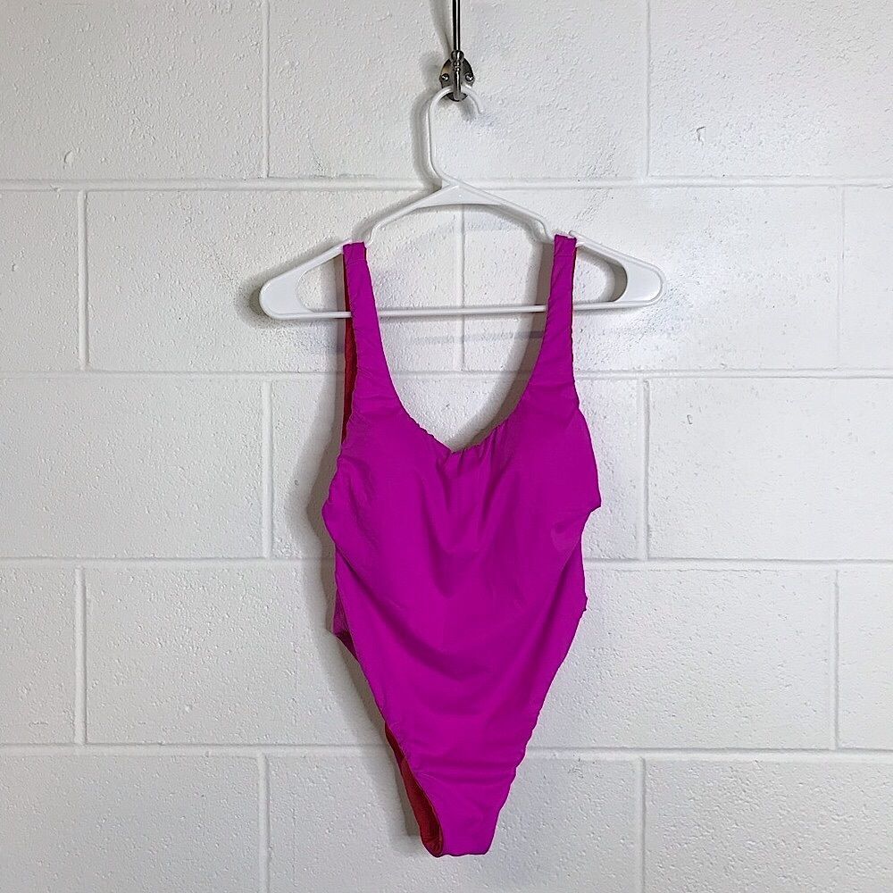La Blanca Reversible High Leg One Piece Swimsuit